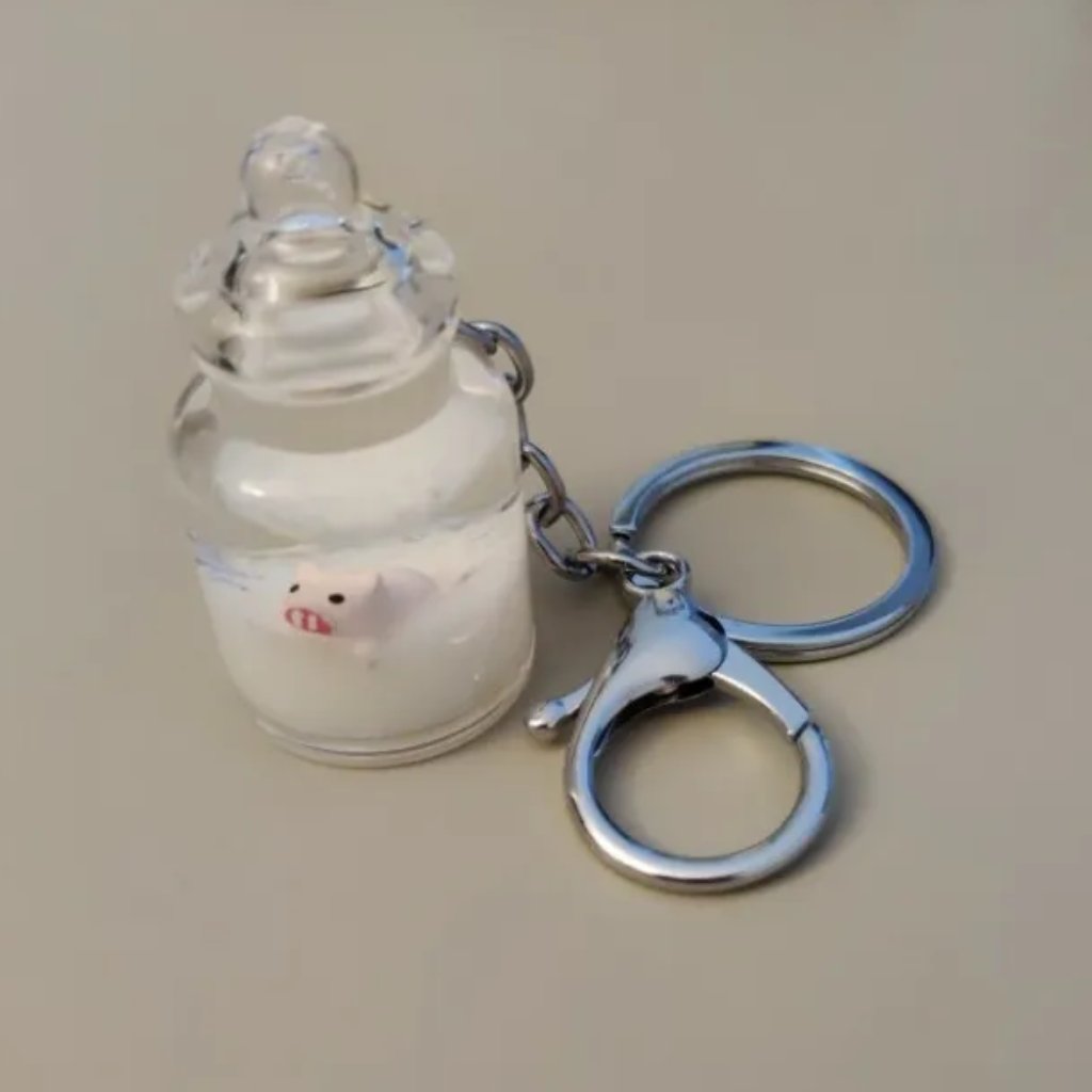 Milk Bottle Keychain